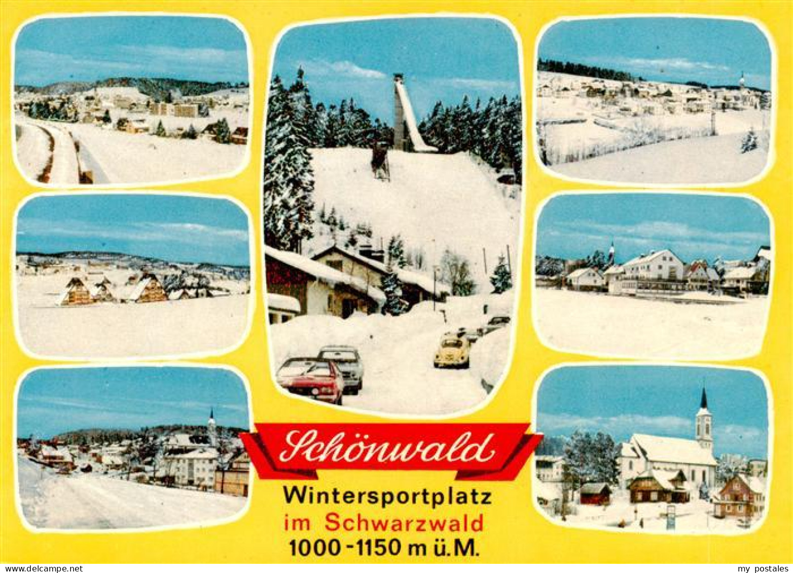 73926931 Schoenwald_Schwarzwald Winterpanorama Sprungschanze Kirche - Sonstige & Ohne Zuordnung