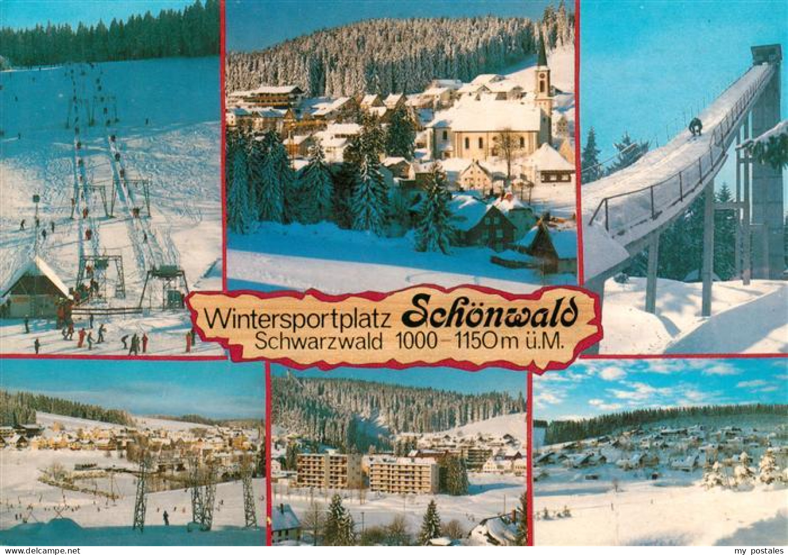 73926921 Schoenwald_Schwarzwald Skilift Kirche Sprungschanze Winterpanorama - Sonstige & Ohne Zuordnung