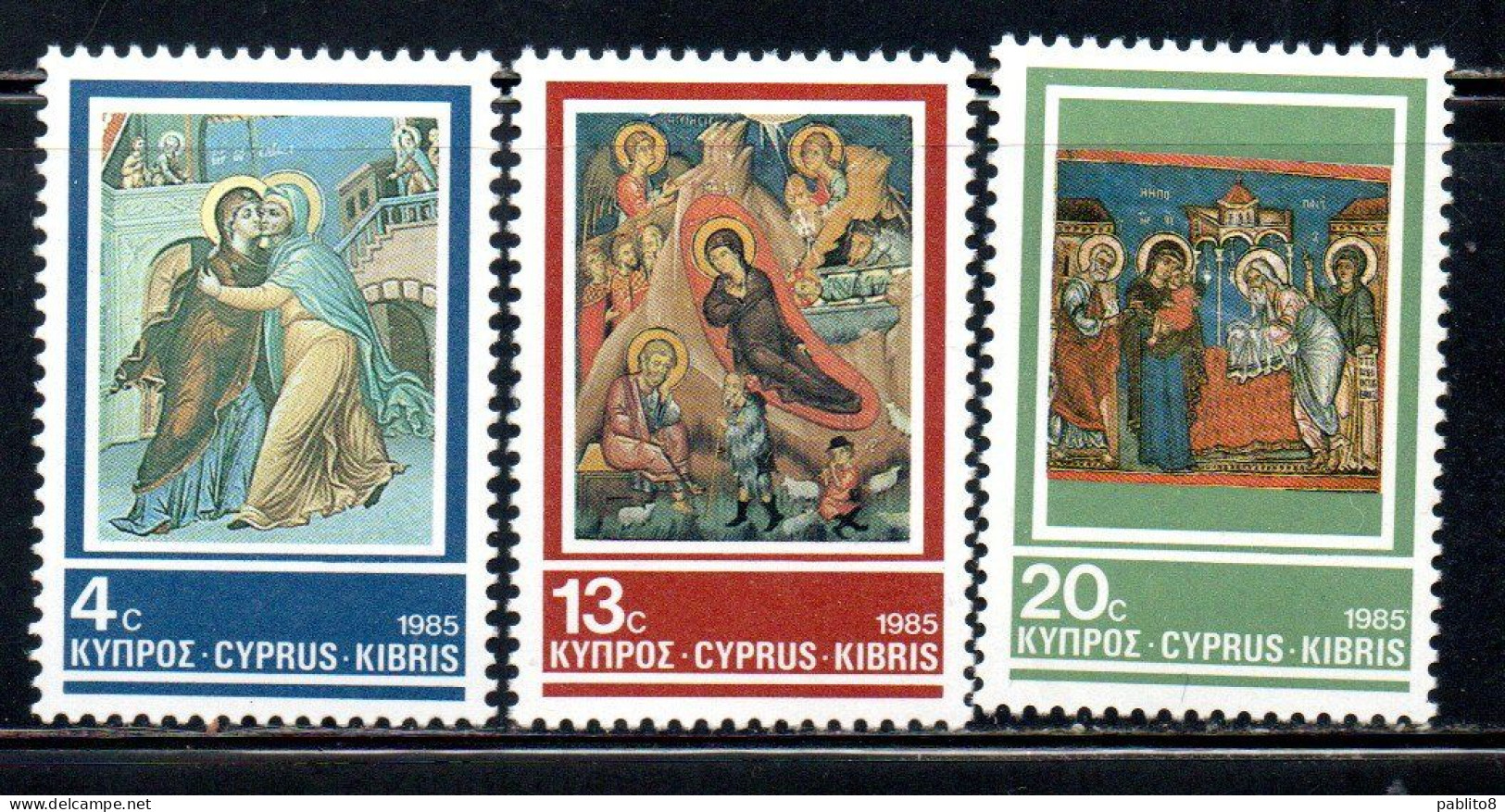 CYPRUS CIPRUS CIPRO 1985 CHRISTMAS NATALE NOEL WEIHNACHTEN NAVIDAD COMPLETE SET SERIE COMPLETA MNH - Ungebraucht