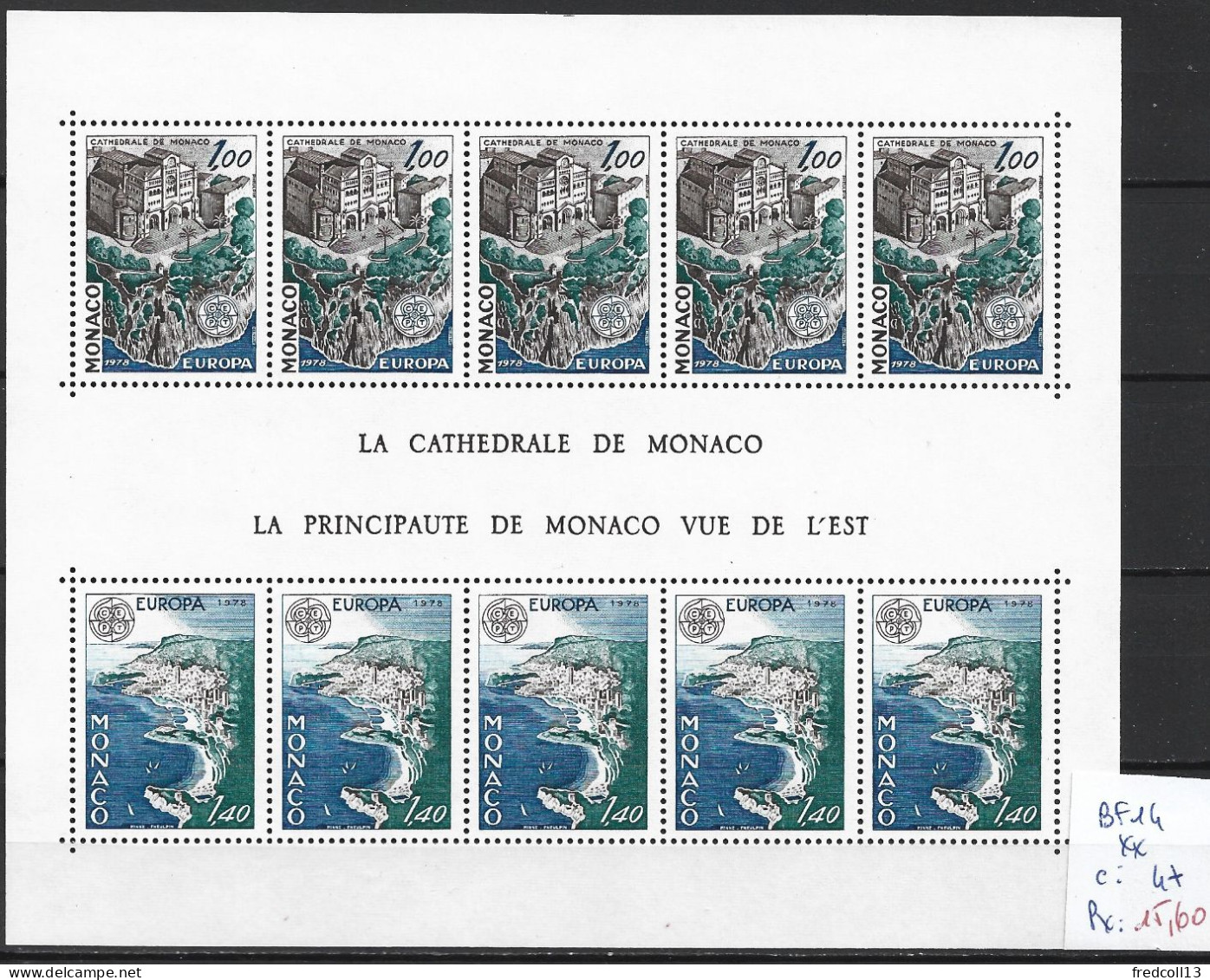 MONACO BF 14 ** Côte 47 € - 1978