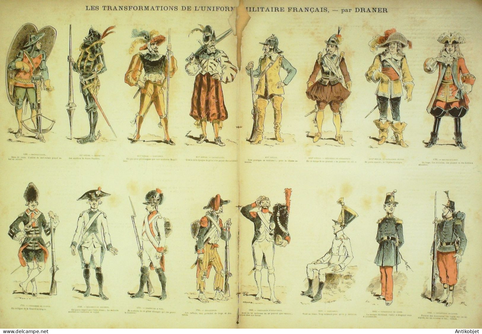 La Caricature 1881 N°  57 Les Transformations De L'uniforme Militaire Draner - Revues Anciennes - Avant 1900