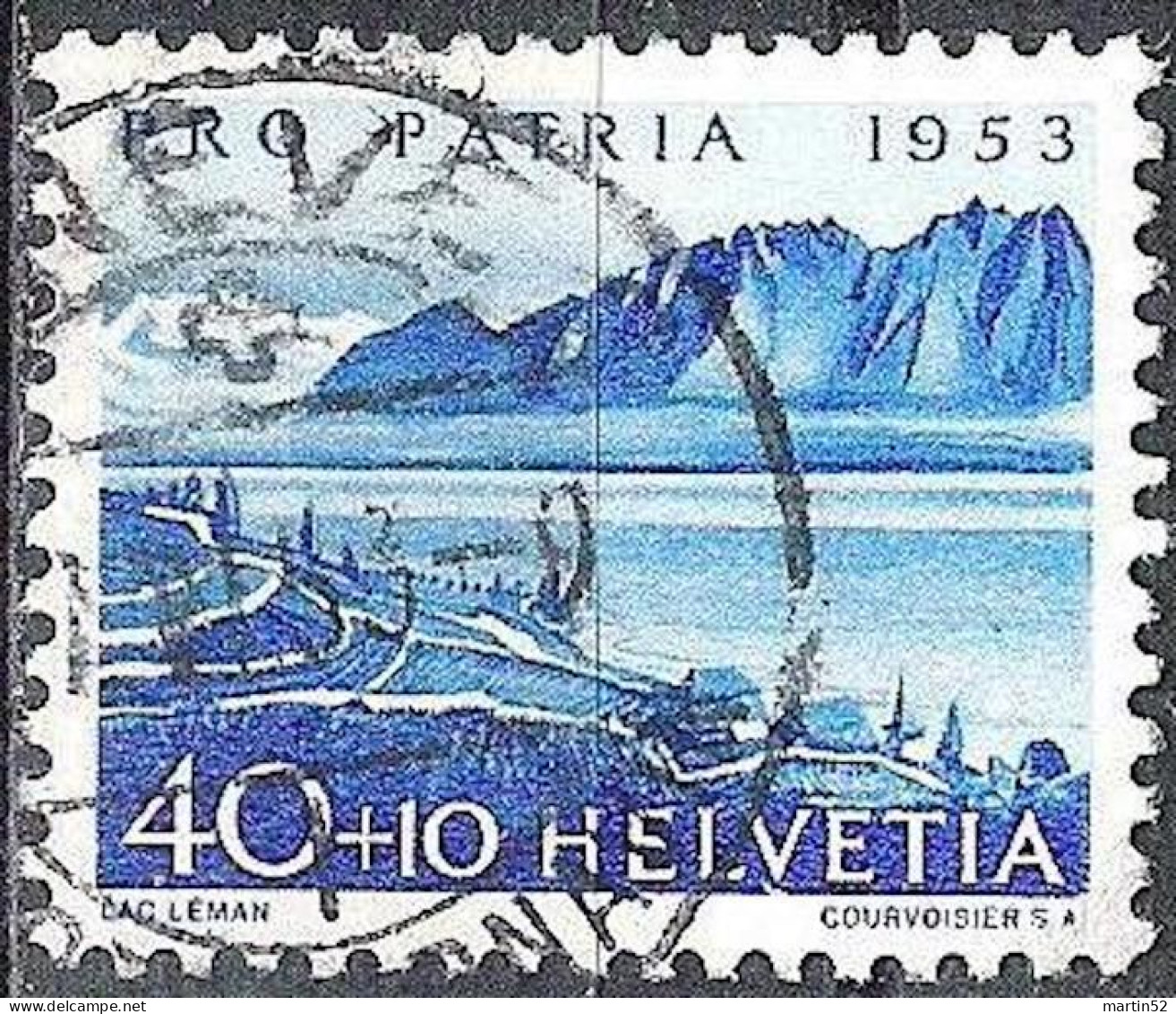 Schweiz Suisse Pro Patria 1953: "Lac Léman" Zu WII 65 Mi 584 Yv 535 Mit Voll-Stempel GENÈVE 7.VI.53 (Zu CHF 15.00) - Oblitérés