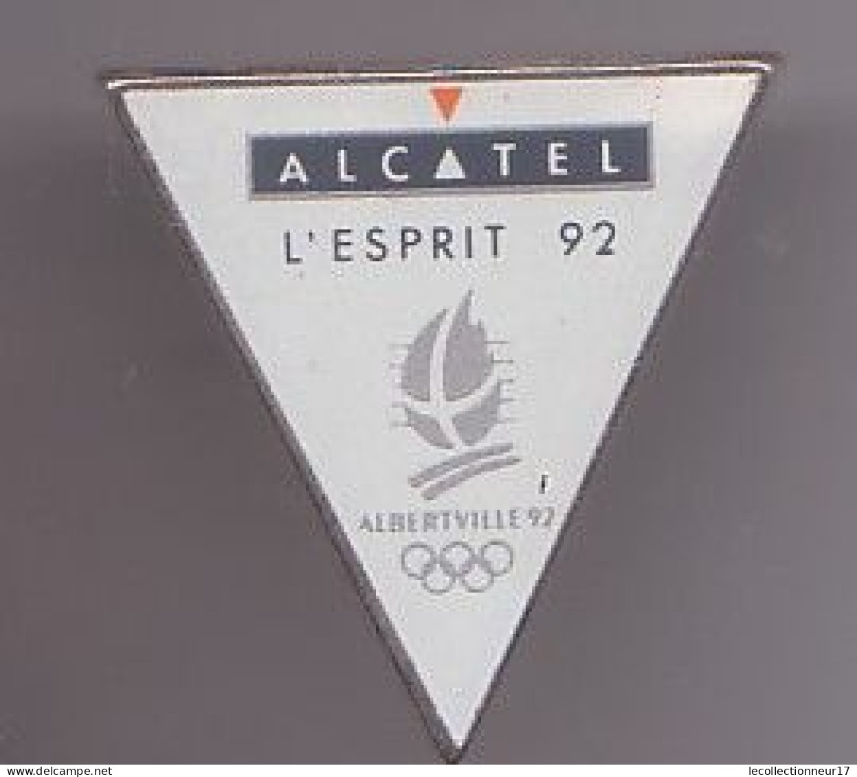 Pin's   Jeux Olympiques 92 Alberville Alcatel   L'Esprit  92 Réf 510 - Jeux Olympiques