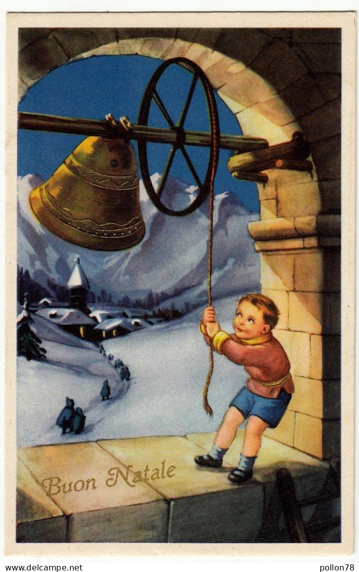 BUON NATALE - BAMBINO CAMPANARO - Vedi Retro - Formato Piccolo - Sonstige & Ohne Zuordnung