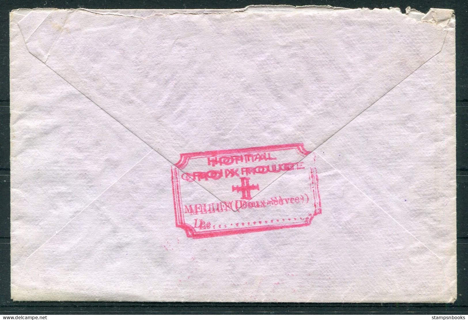 1915 France Hopital Croix Rouge, Melle, Deux-Sevres, Red Cross Niort Military Hospital Cover  - Briefe U. Dokumente