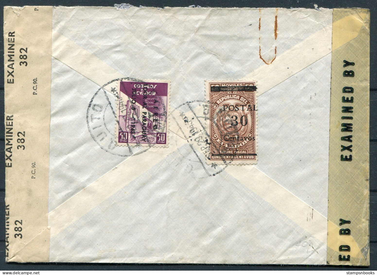 1943 Ecuador Censor Cover QUITO Dr Weilbauer - Weill, London W11, England - Ecuador