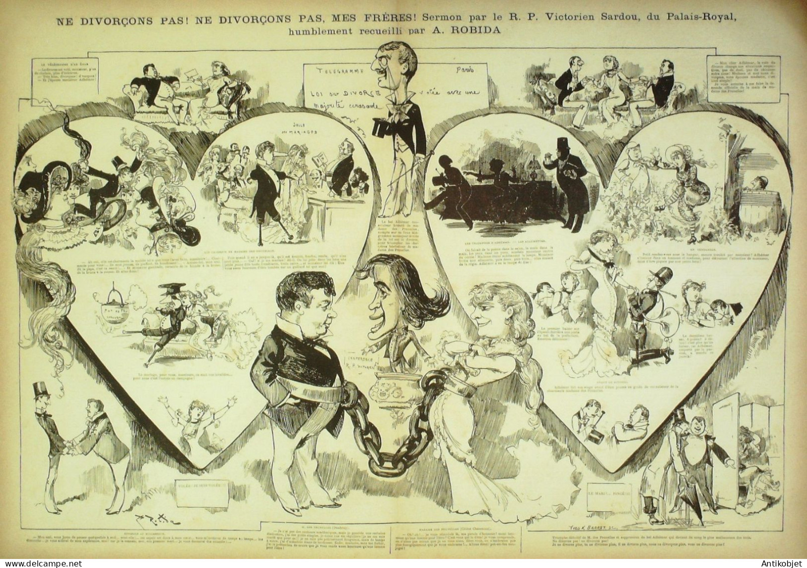 La Caricature 1881 N°  58 Paris Par Terre Robida Victorien Sardou Draner Trock - Magazines - Before 1900