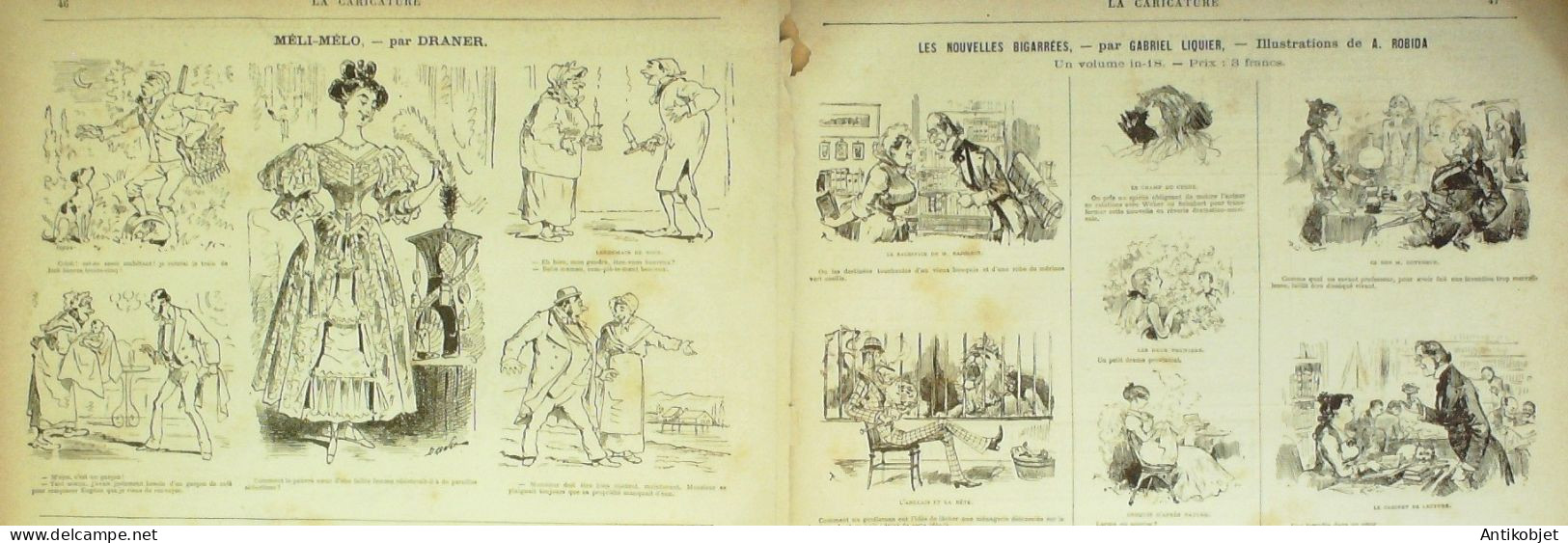 La Caricature 1881 N°  58 Paris Par Terre Robida Victorien Sardou Draner Trock - Magazines - Before 1900