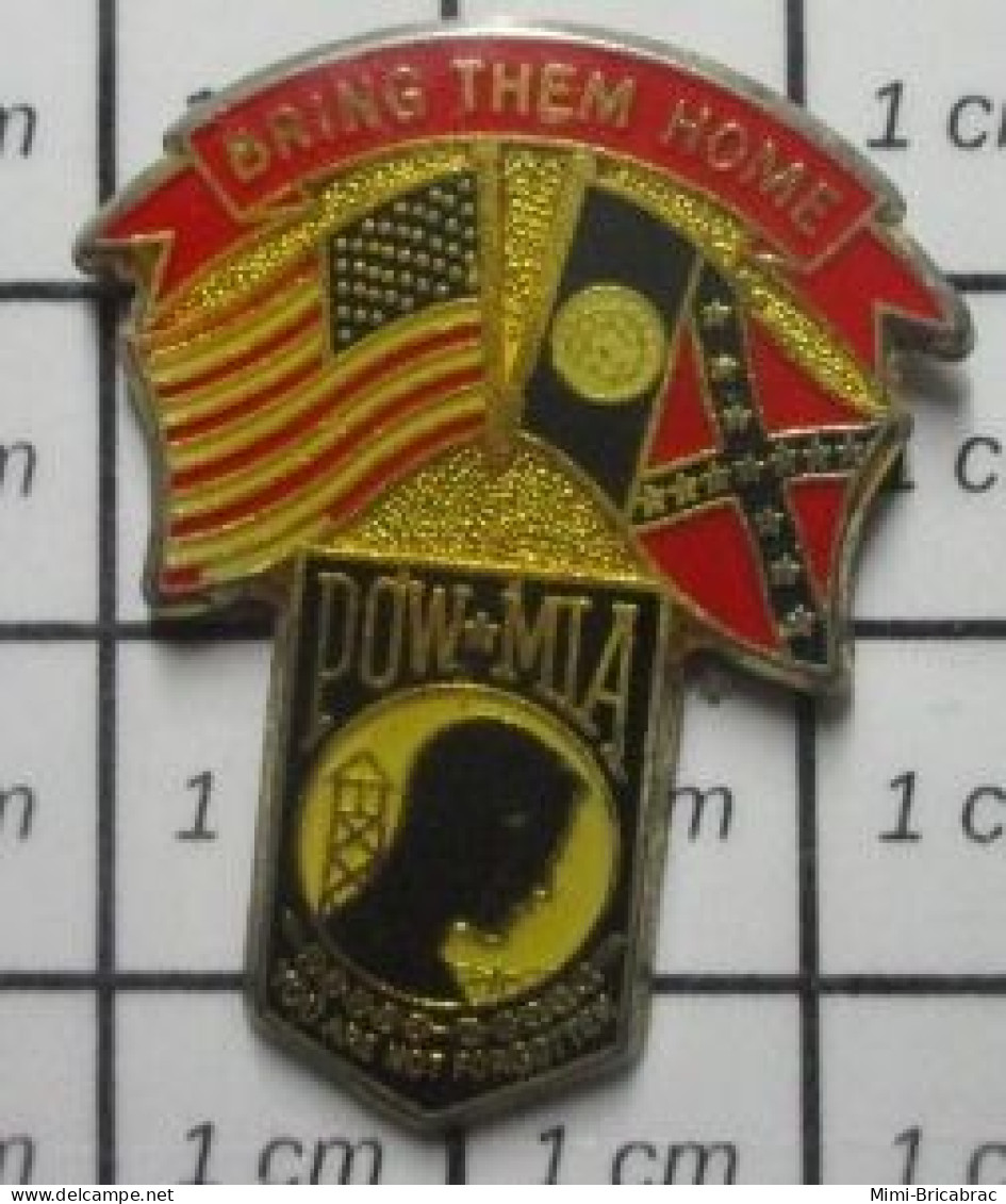 1618c Pin's Pins / Beau Et Rare /  MILITARIA /  USA POW MIA YOU ARE NOT FORGOTTeN - Militaria