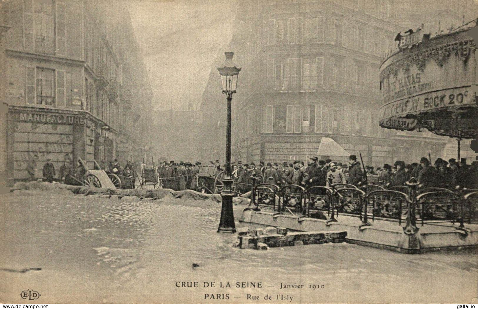 PARIS CRUE DE LA SEINE RUE DE L'ISLY - Inondations De 1910