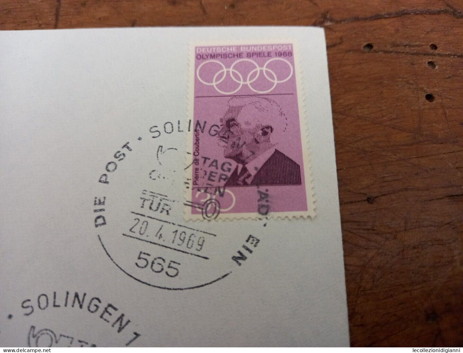 1057) Germania Busta Tag Der Offenen Tur Solingen 1969 Olympische Spiele 1968 - Lettres & Documents