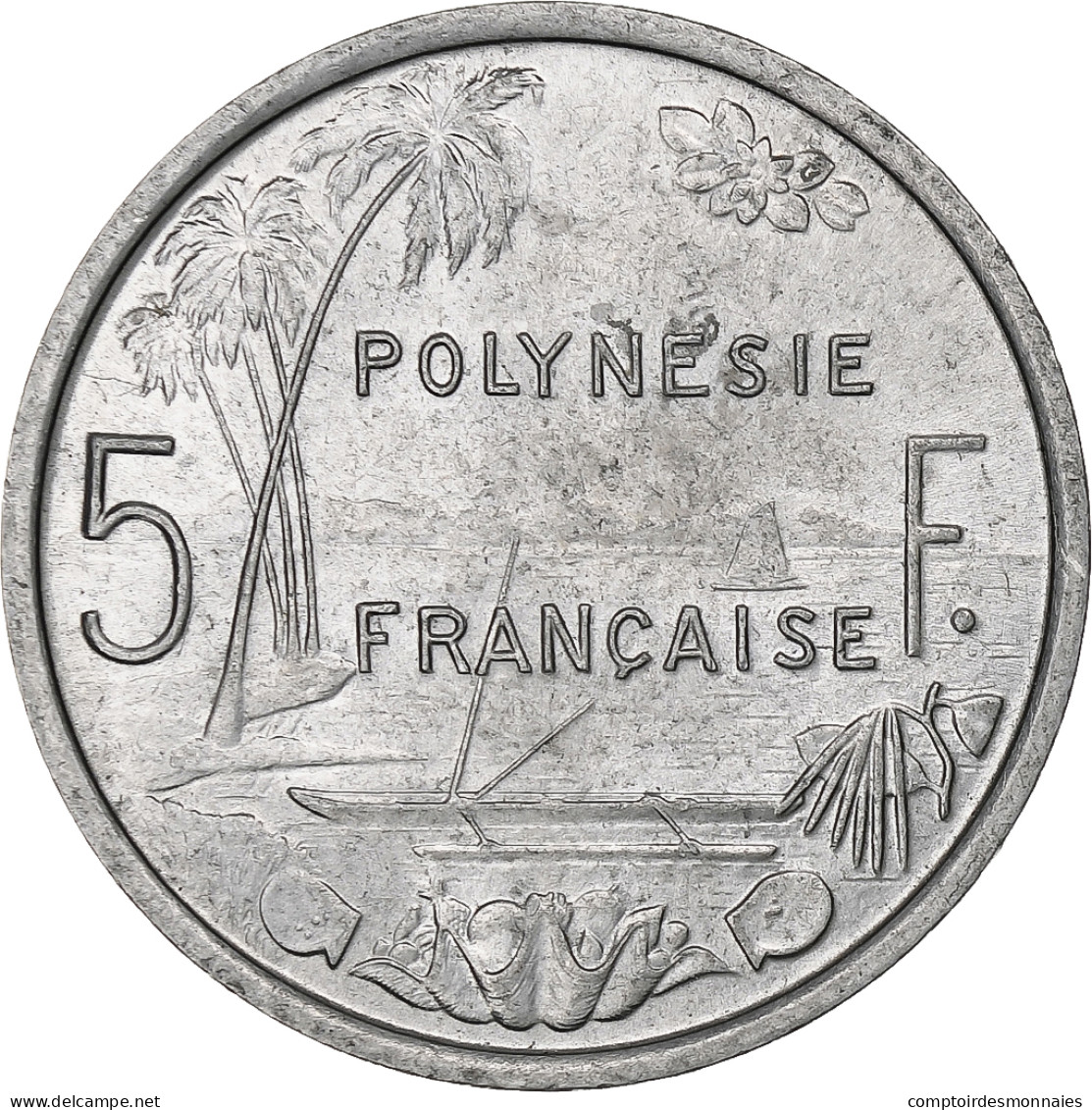 Polynésie Française, 5 Francs, 1965, Paris, Aluminium, SUP+, KM:4 - Polinesia Francesa