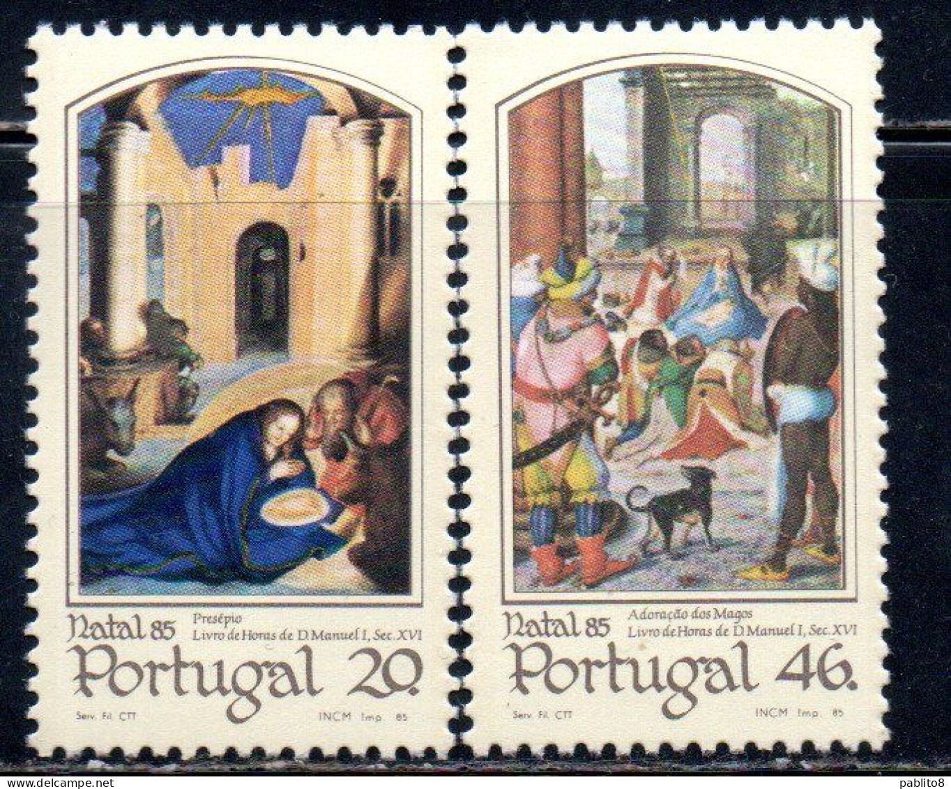 PORTOGALLO PORTUGAL 1985 NATALE CHRISTMAS NATAL NOEL NAVIDAD COMPLETE SET SERIE COMPLETA MNH - Nuovi