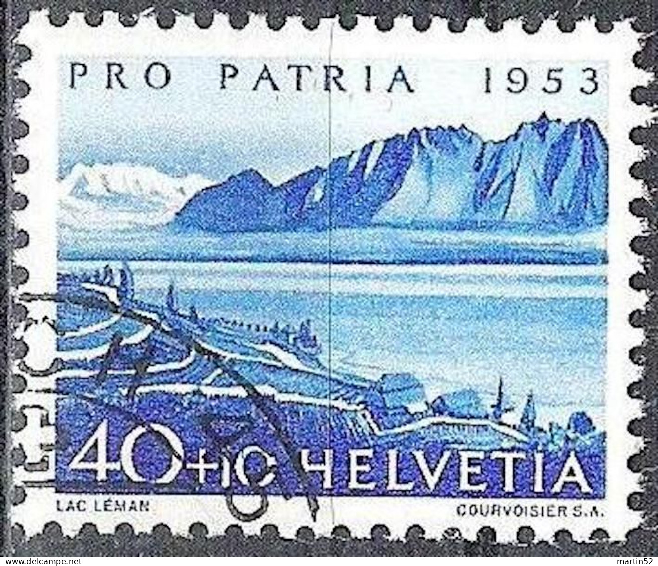 Schweiz Suisse Pro Patria 1953: "Lac Léman" Zu WII 65 Mi 584 Yv 535 Mit Eck-Stempel Von ZÜRICH 45 + (Zu CHF 15.00) - Used Stamps