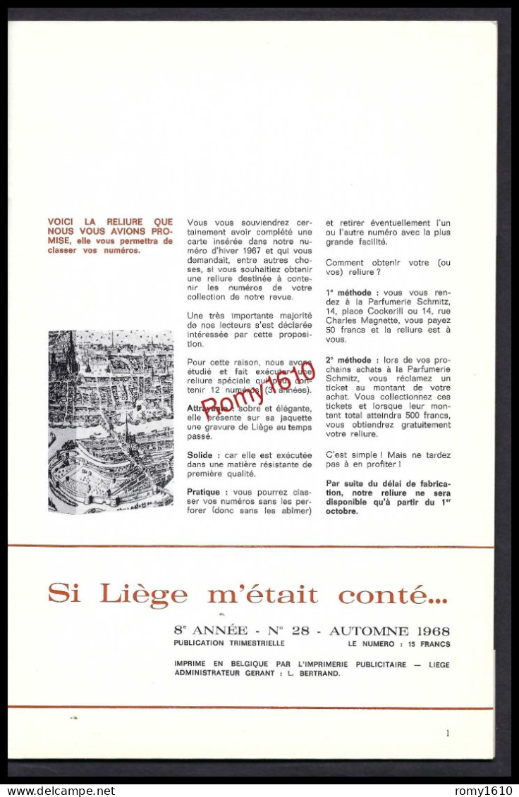 SI LIEGE M'ETAIT CONTE... Année 1968. N° 26,27,28,29.