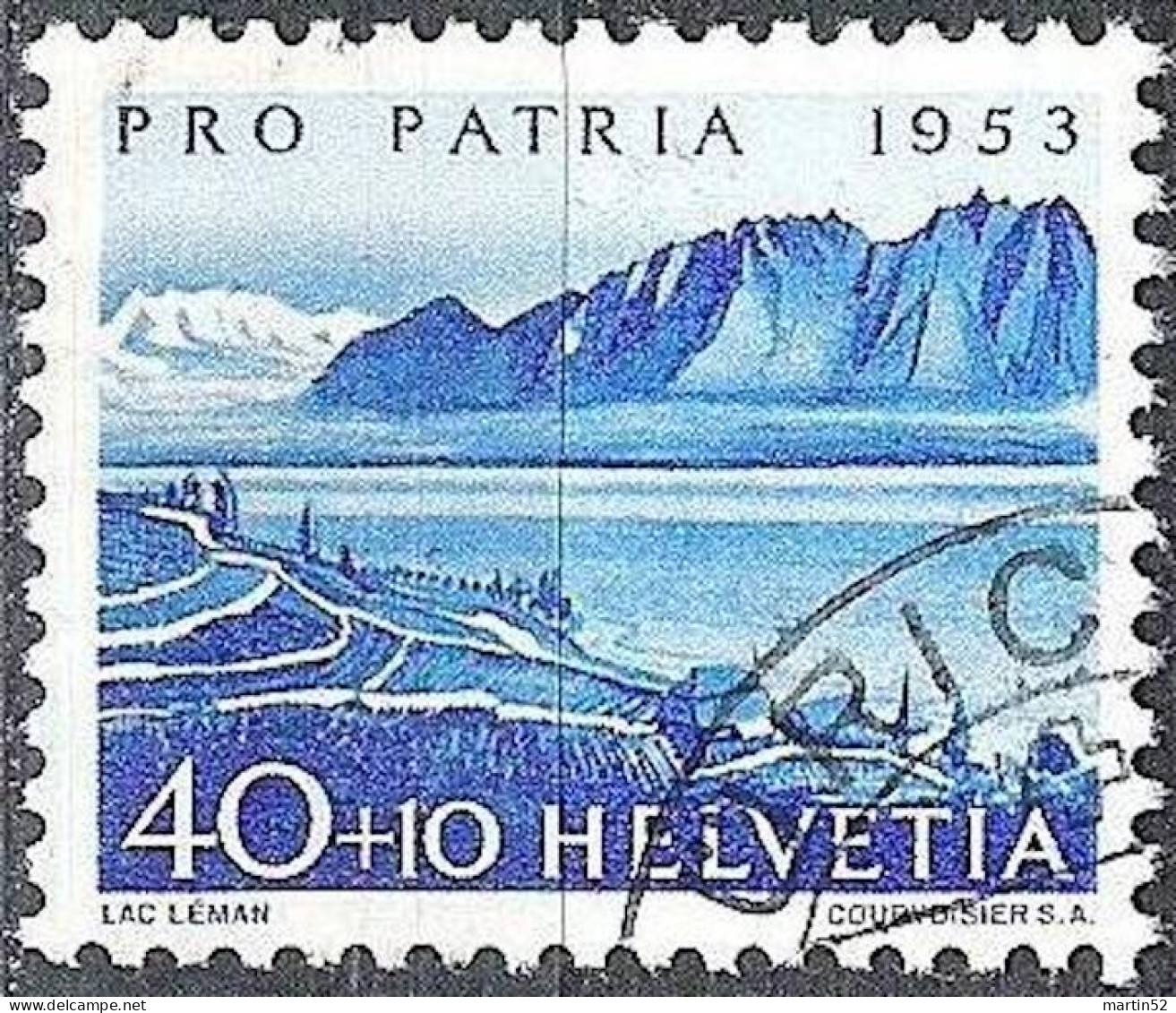 Schweiz Suisse Pro Patria 1953: "Lac Léman" Zu WII 65 Mi 584 Yv 535 Mit Eck-Stempel Von ZÜRICH (Zu CHF 15.00) - Oblitérés