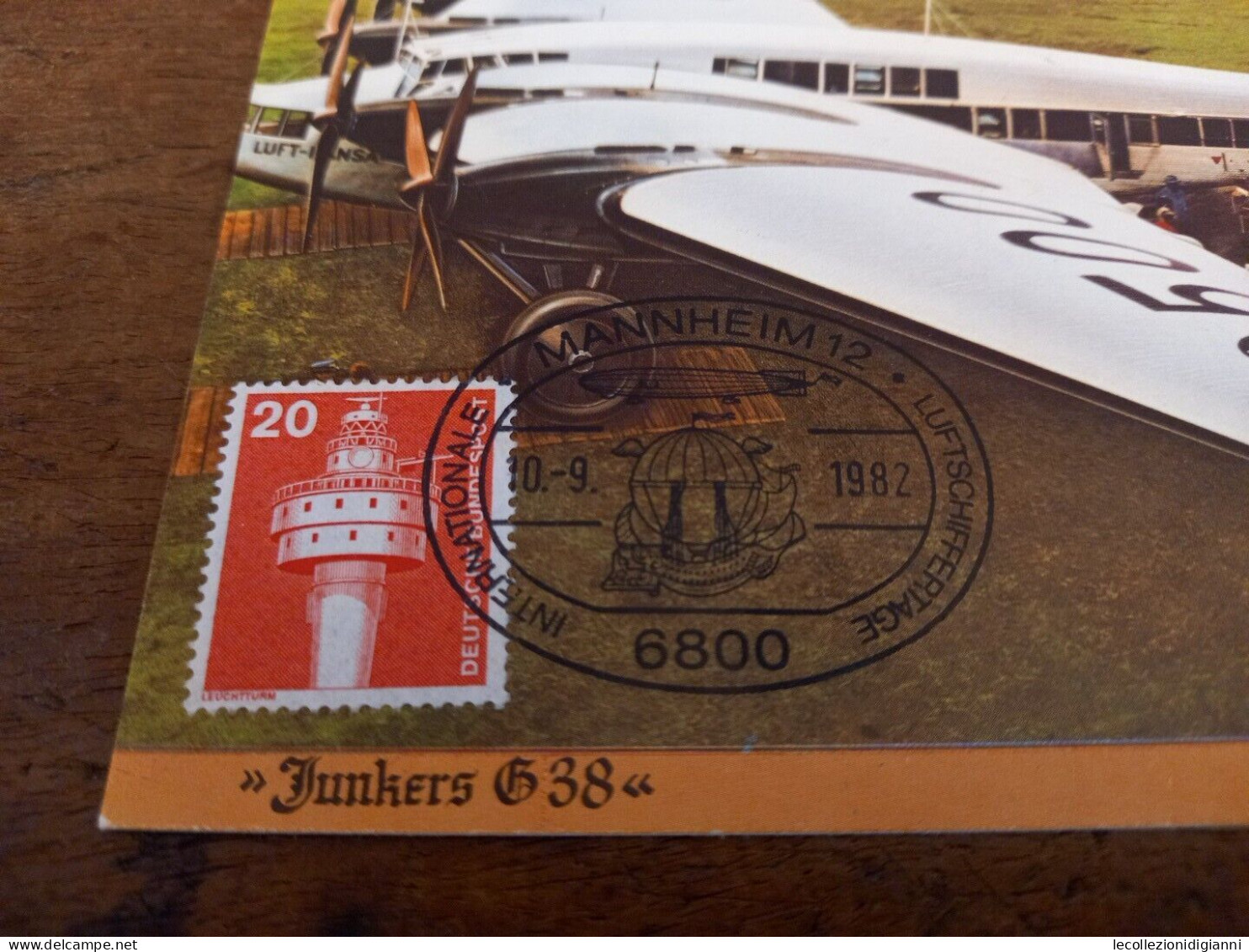 1059) Germania Cartolina Junkers G 38 1982 SSt Timbro Mannheim - Covers & Documents