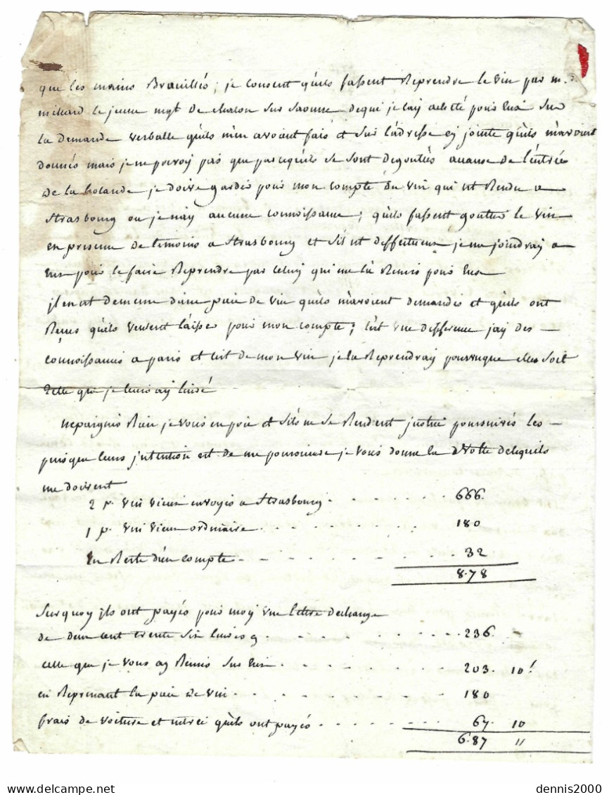 1771 - Lettre De JONCY ( Haute Saône ) Lenain L1 Taxe 8 Sous Pour Paris - 1701-1800: Precursors XVIII