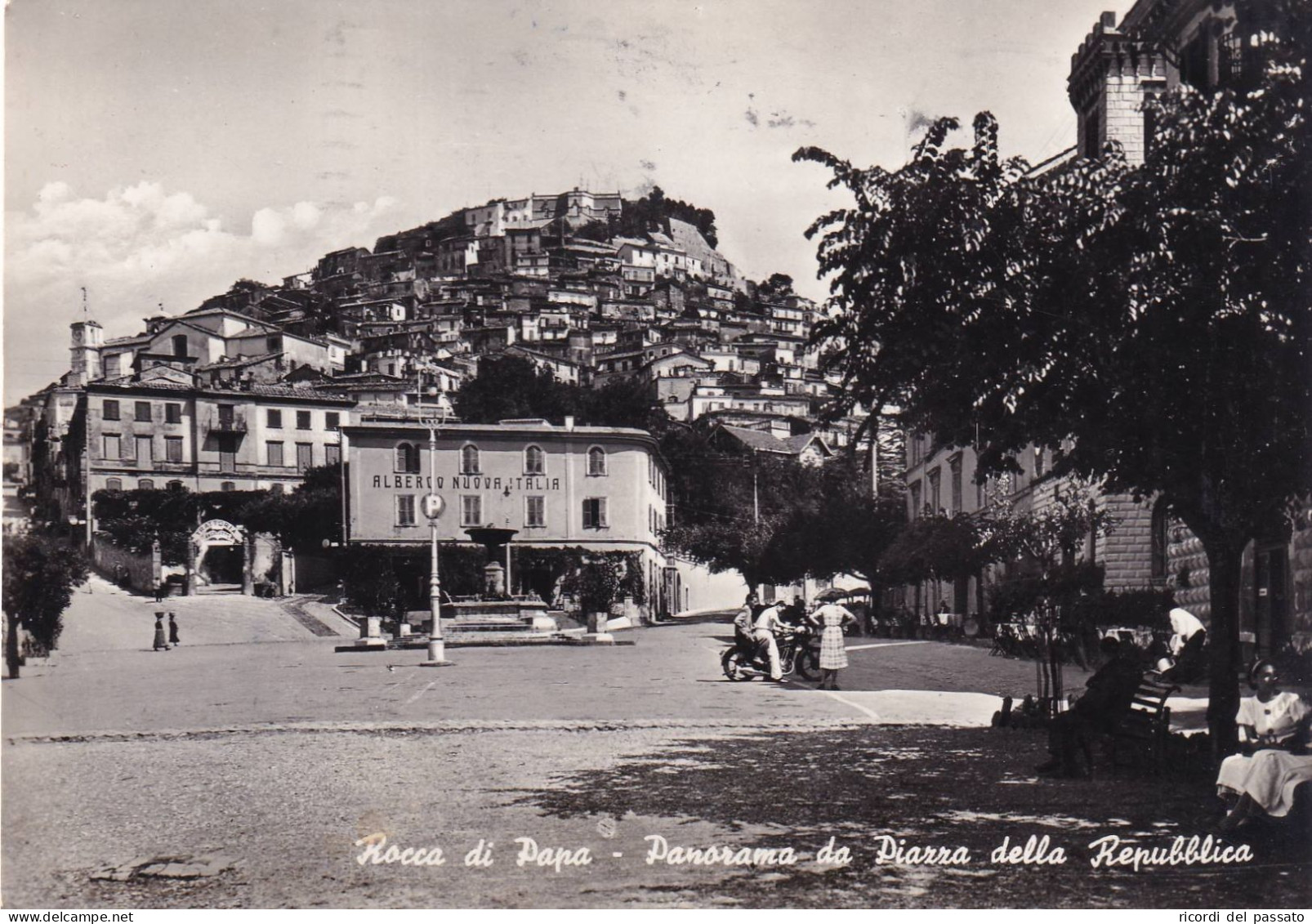 Cartolina Rocca Di Papa ( Roma ) Panorama Da Piazza Della Repubblica - Other & Unclassified