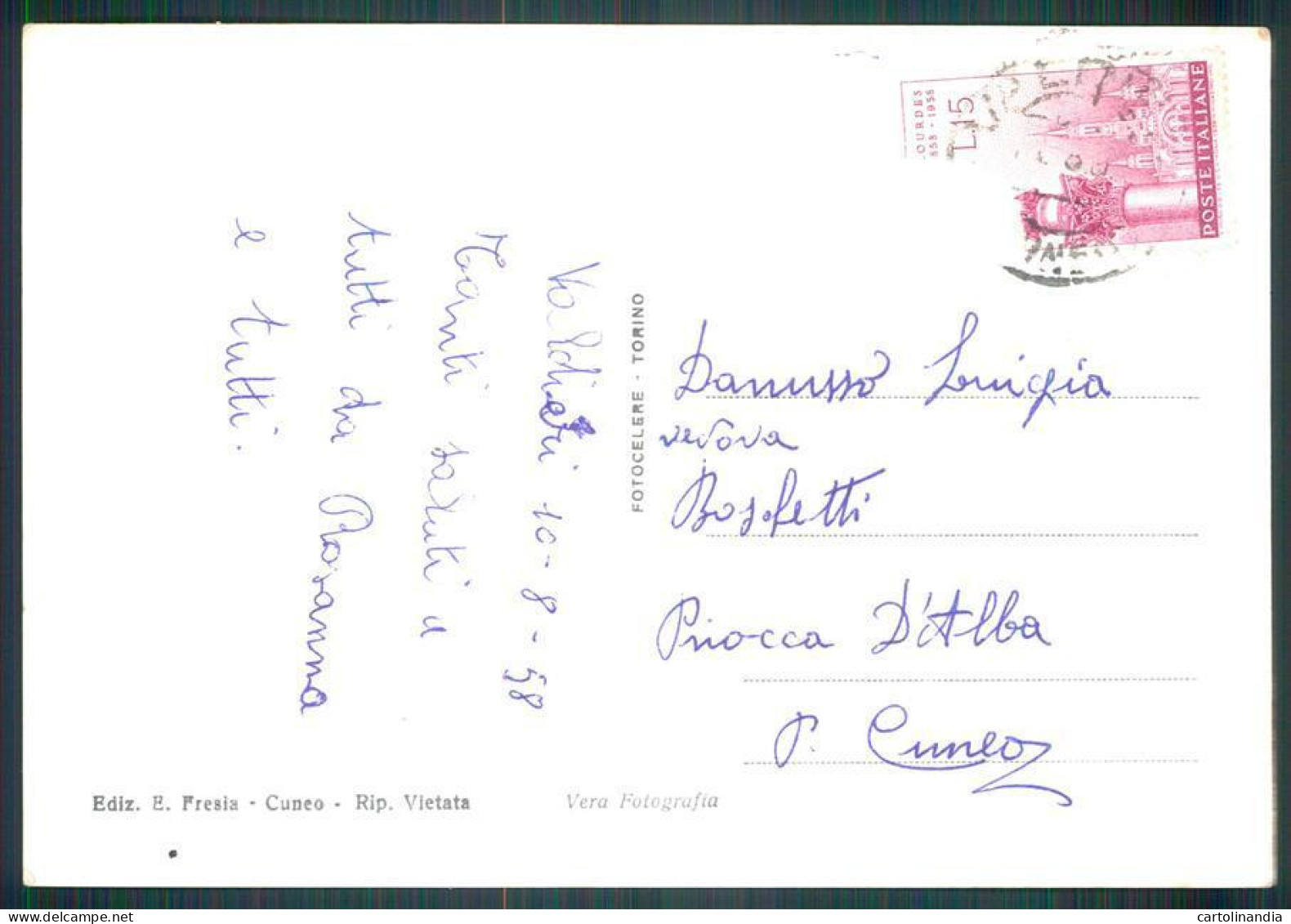 Cuneo Valdieri Sant'Anna Di Foto FG Cartolina MZ0990 - Cuneo