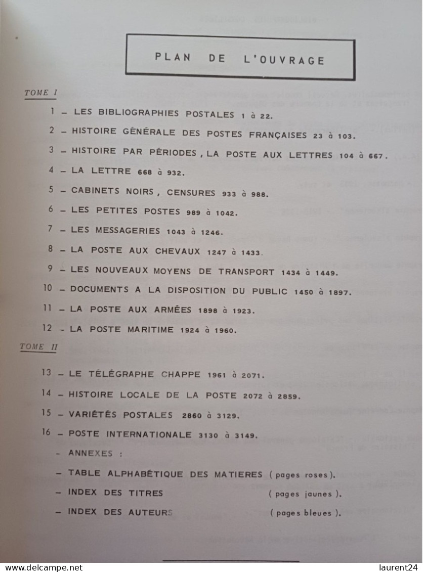 NOUGARET Pierre: Bibliographie Critique De L'histoire Postale Française Tome I Et Tome 2 - Philatélie Et Histoire Postale