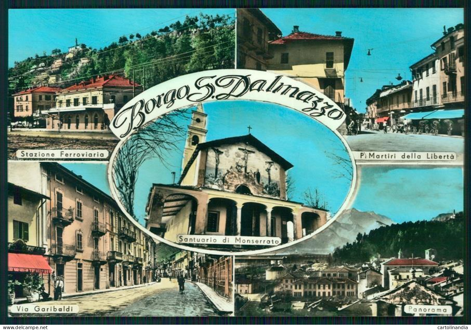 Cuneo Borgo San Dalmazzo Mappa Foto FG Cartolina MZ1009 - Cuneo