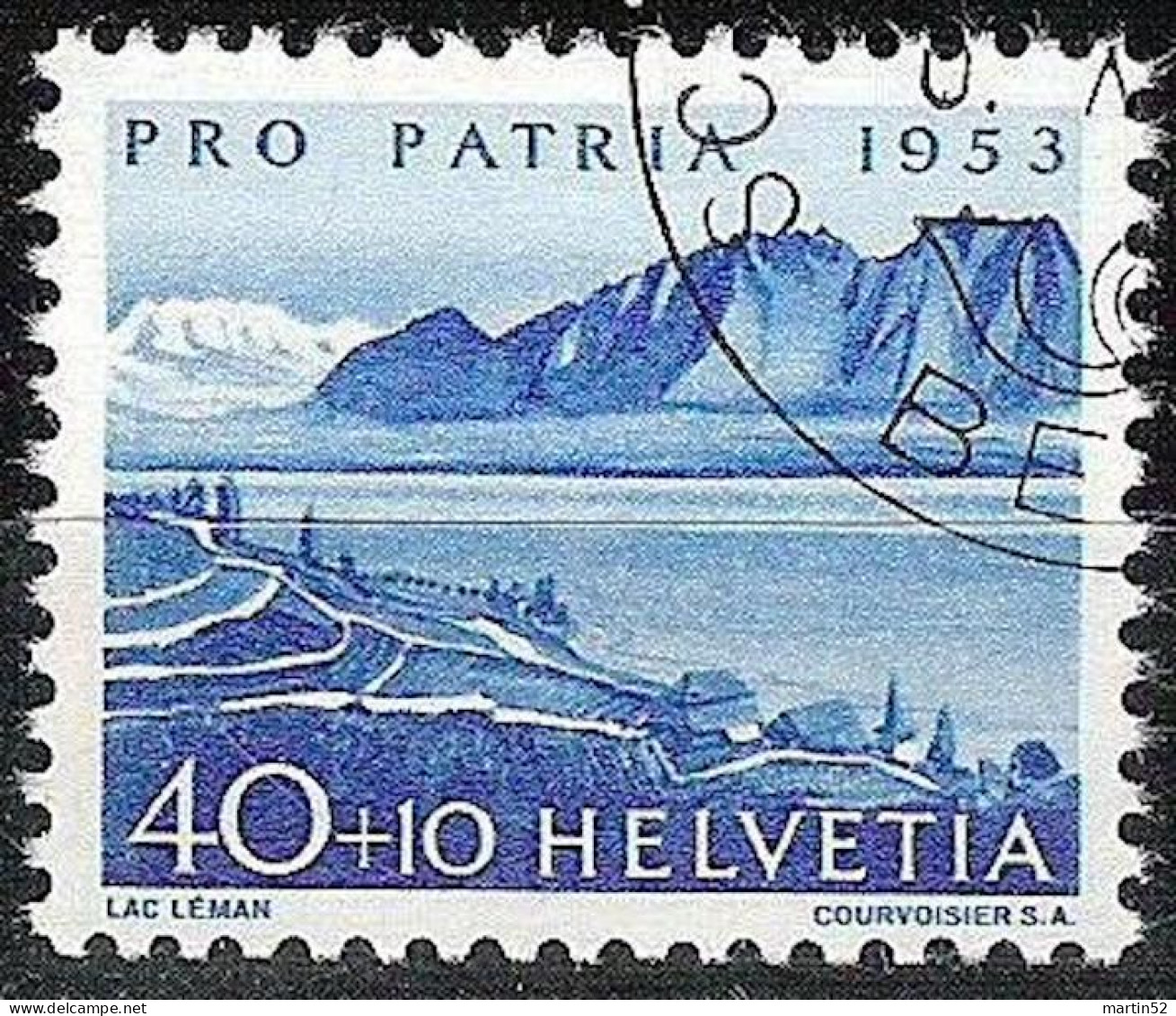 Schweiz Suisse Pro Patria 1953: "Lac Léman" Zu WII 65 Mi 584 Yv 535 Mit Stempel POSTMUSEUM 8.X.53 BERN (Zu CHF 15.00) - Gebraucht