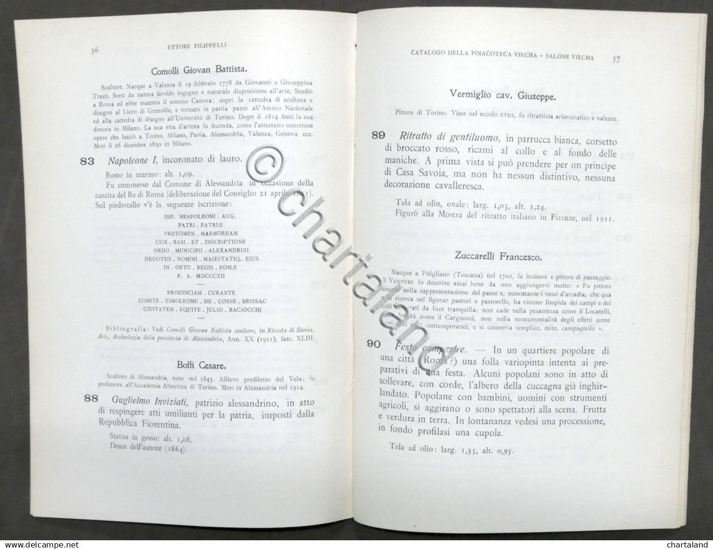 E. Filippelli - Catalogo Della Pinacopteca Viecha In Alessandria - 1914 - Altri & Non Classificati