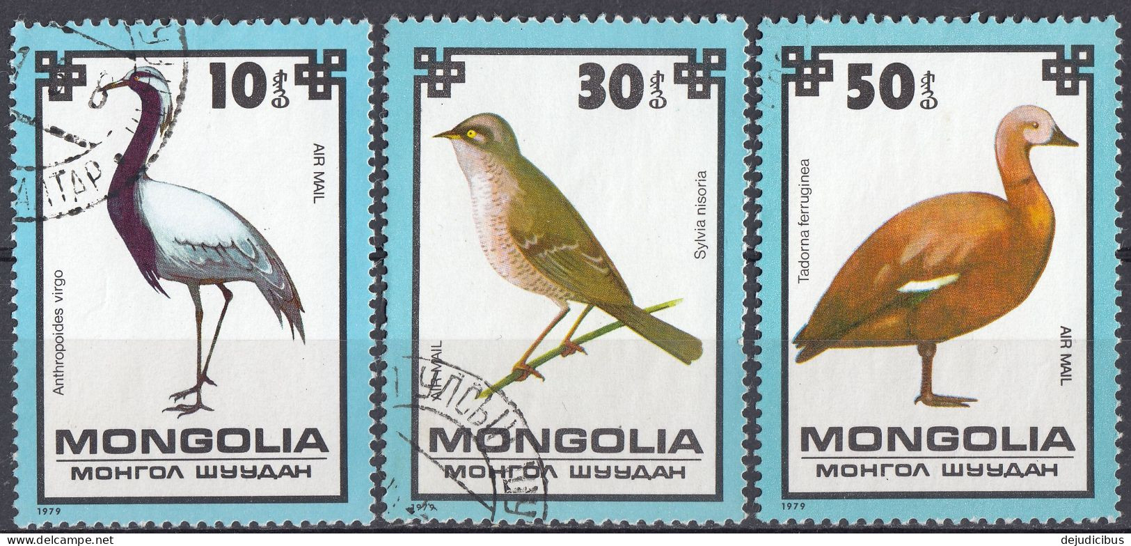 MONGOLIA - 1979 - Lotto Di 3 Valori Usati: Yvert Posta Aerea 101/103, Raffiguranti Uccelli. - Mongolia