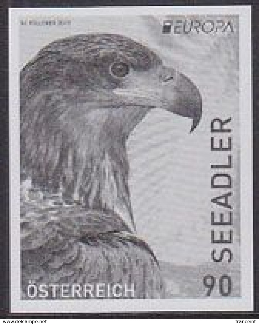 AUSTRIA (2019) Sea Eagle. Black Print. Europa Series. - Proeven & Herdruk