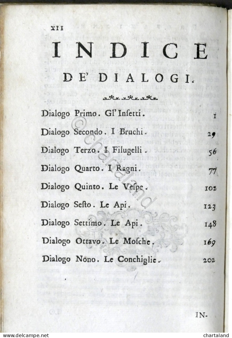 Lo Spettacolo Della Natura Esposto In Varj Dialoghi - Tomo I - Ed. 1752 - Ohne Zuordnung