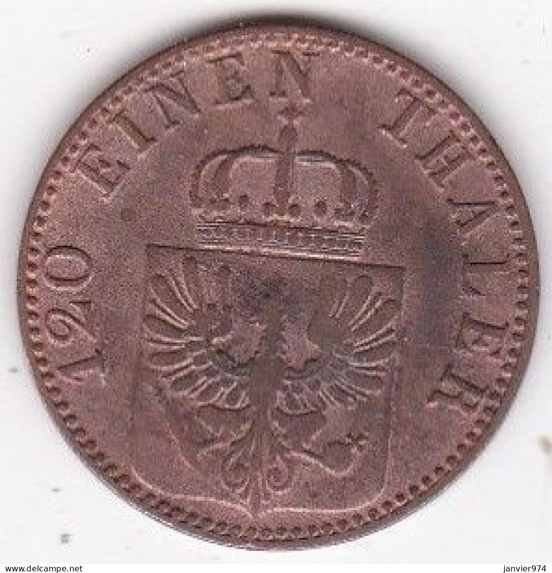 Royaume De Prusse, 3 Pfenninge 1865 A - Wilhelm I, KM# 482 - Piccole Monete & Altre Suddivisioni