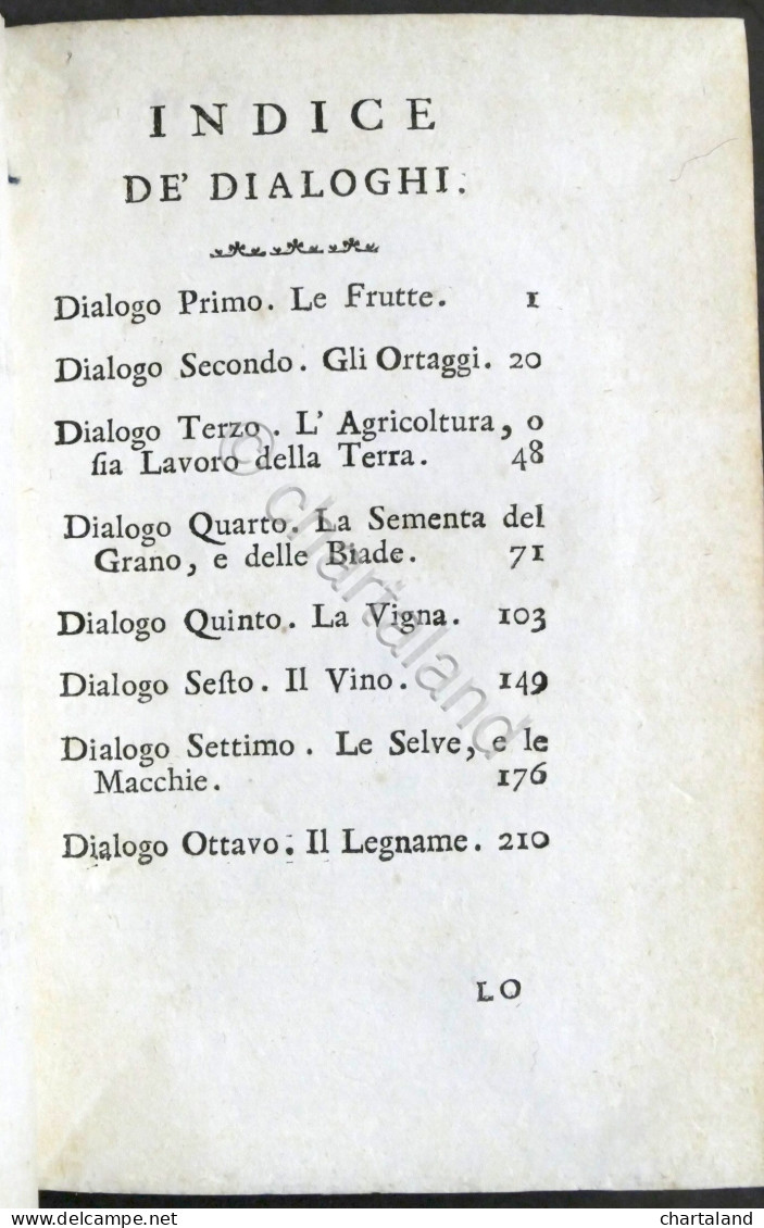 Lo Spettacolo Della Natura Esposto In Varj Dialoghi - Tomo IV - Ed. 1752 - Non Classés