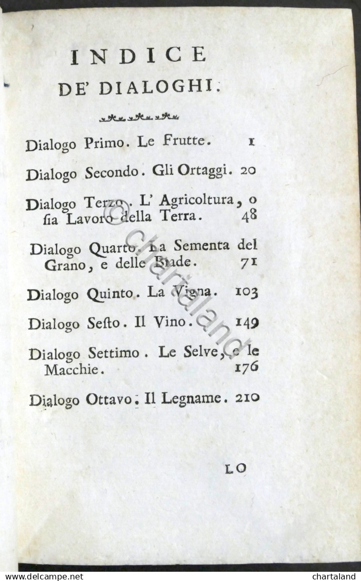 Lo Spettacolo Della Natura Esposto In Varj Dialoghi - Tomo IV - Ed. 1752 - Non Classés