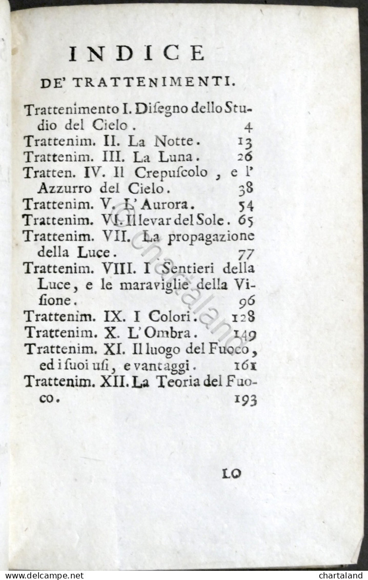 Lo Spettacolo Della Natura Esposto In Varj Dialoghi - Tomo VII - Ed. 1752 - Ohne Zuordnung
