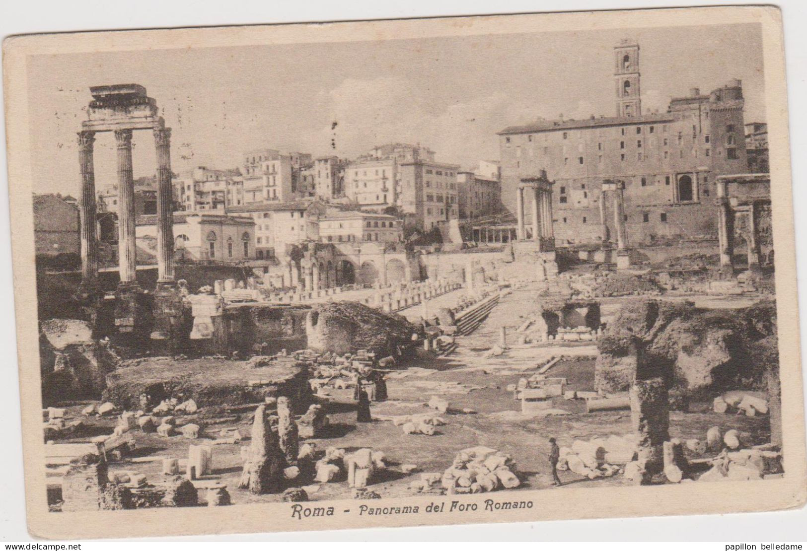 ROMA  Panorama Des Foro Romano - Timbre Italie - Otros Monumentos Y Edificios