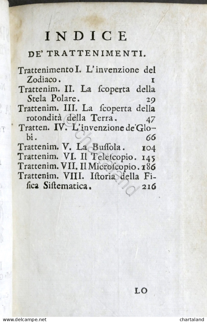 Lo Spettacolo Della Natura Esposto In Varj Dialoghi - Tomo VIII - Ed. 1752 - Sin Clasificación