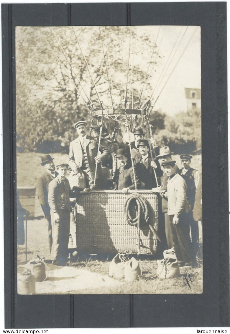 AEROSTATION - LOT DE 3 CARTES PHOTO 1906 REGION PARISIENNE -NON LOCALISÉES - AVIS AUX AMATEURS !! - Montgolfières