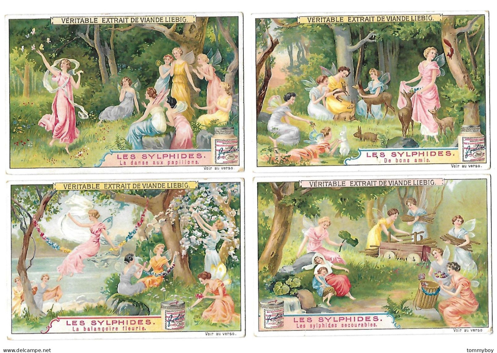 S 866, Liebig 6 Cards, Les Sylphides (lower Condition, One Pleat In Corner) (ref B23) - Liebig