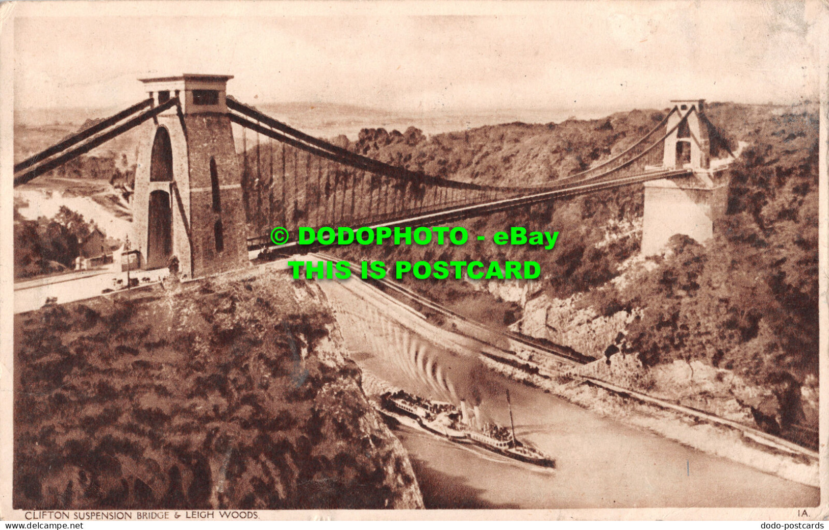 R488791 Clifton Suspension Bridge And Leigh Woods. 1948 - World