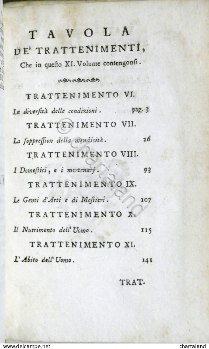 Lo Spettacolo Della Natura - Trattenimenti Storia Naturale - Tomo XI - Ed. 1751 - Non Classificati