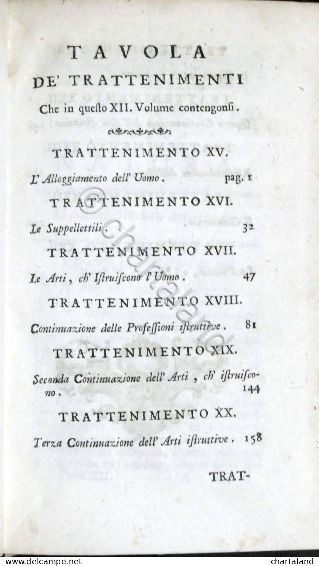 Lo Spettacolo Della Natura - Trattenimenti Storia Naturale - Tomo XII - Ed. 1751 - Ohne Zuordnung