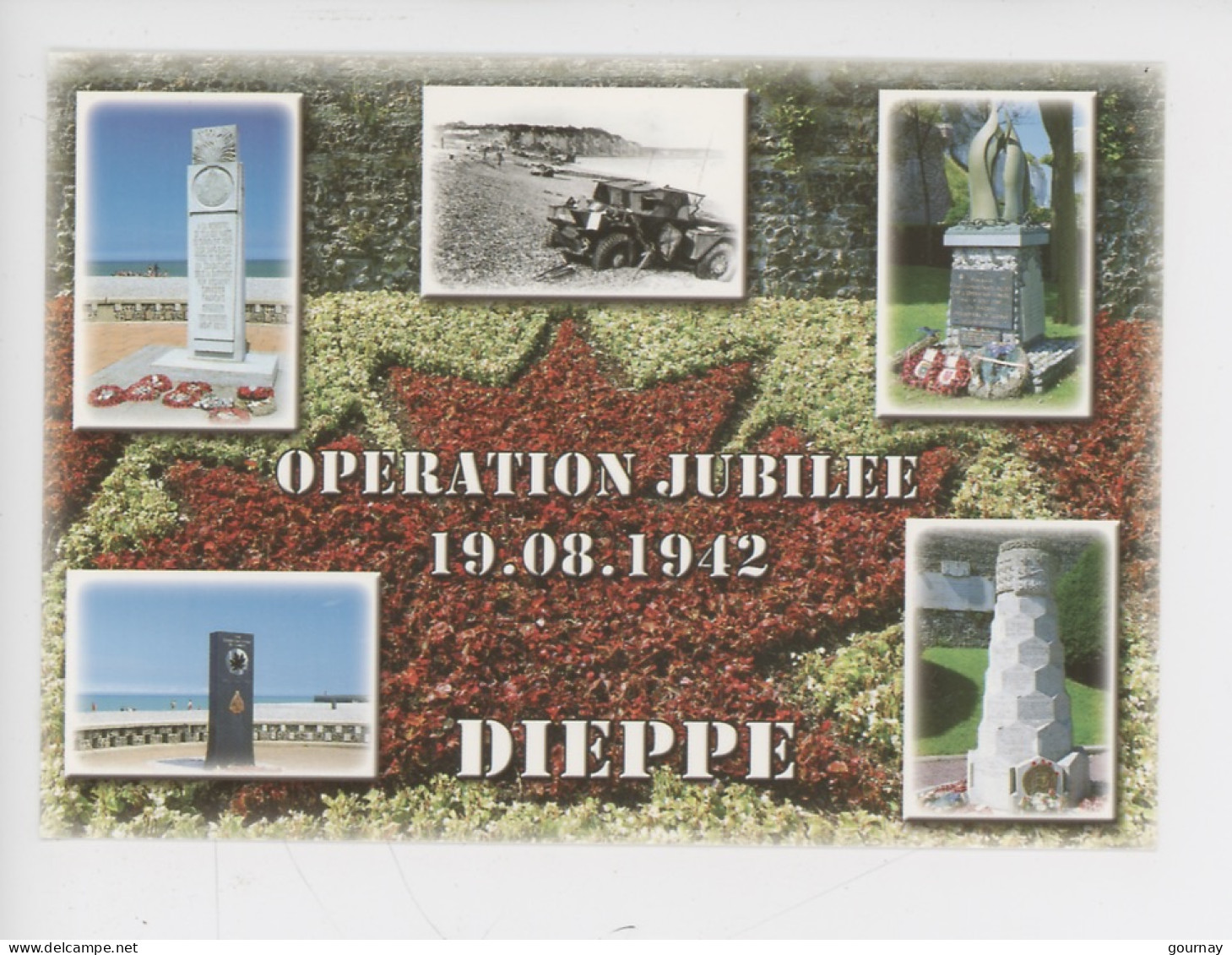 En Normandie Dieppe (seine Maritime) Opération Jubilée 19/08/1942 Débarquement Guerre (viergen°1840 Le Goubey Multivues) - Weltkrieg 1939-45