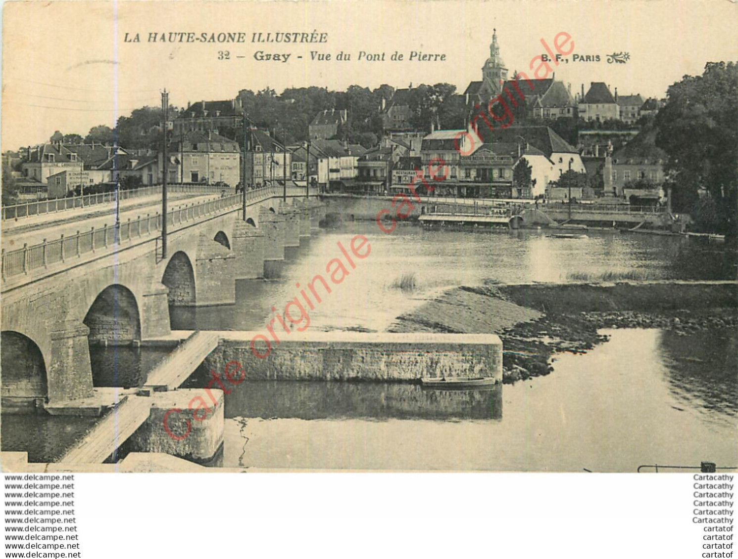 70.  GRAY .  Vue Du Pont De Pierre . - Gray