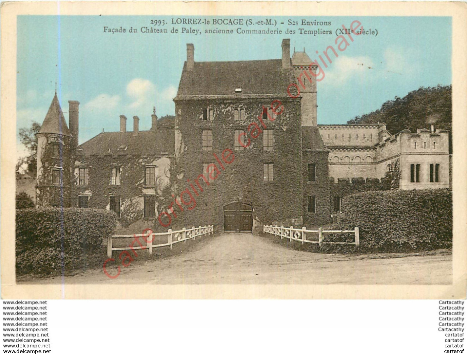 77.  LORREZ LE BOCAGE .  Façade Du Château De Paley . - Lorrez Le Bocage Preaux