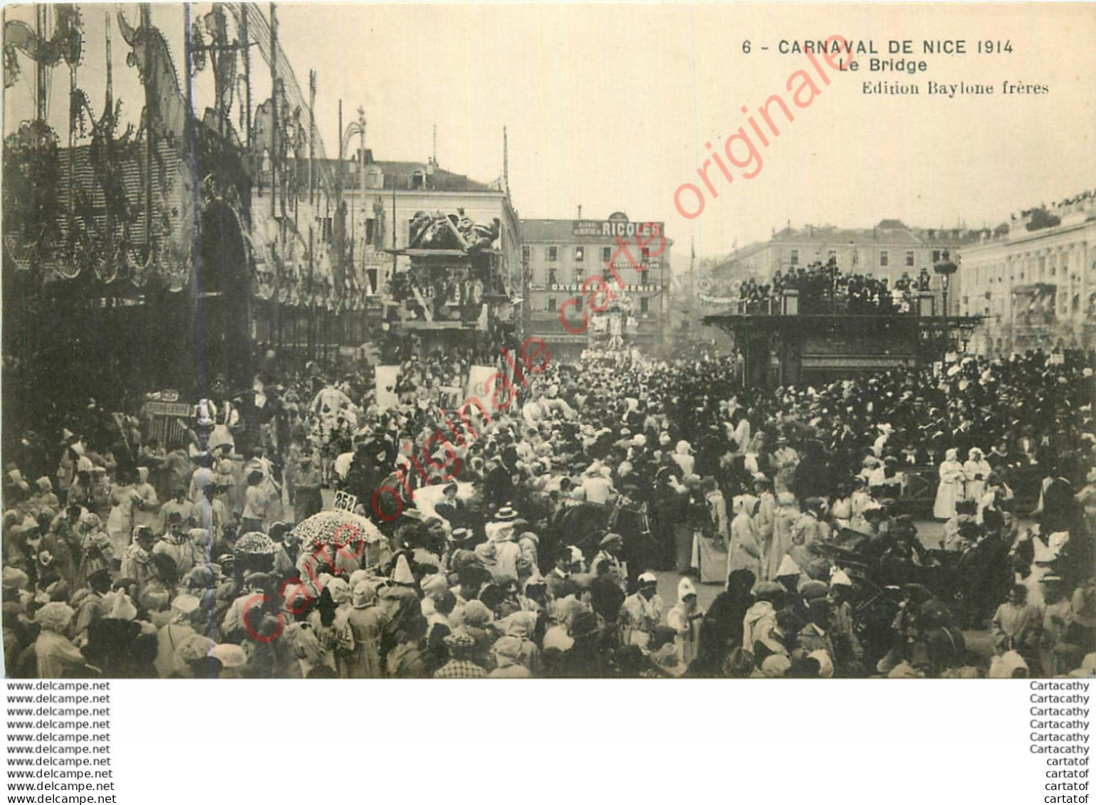 06.  CARNAVAL DE NICE 1914 .  Le Bridge . - Karneval