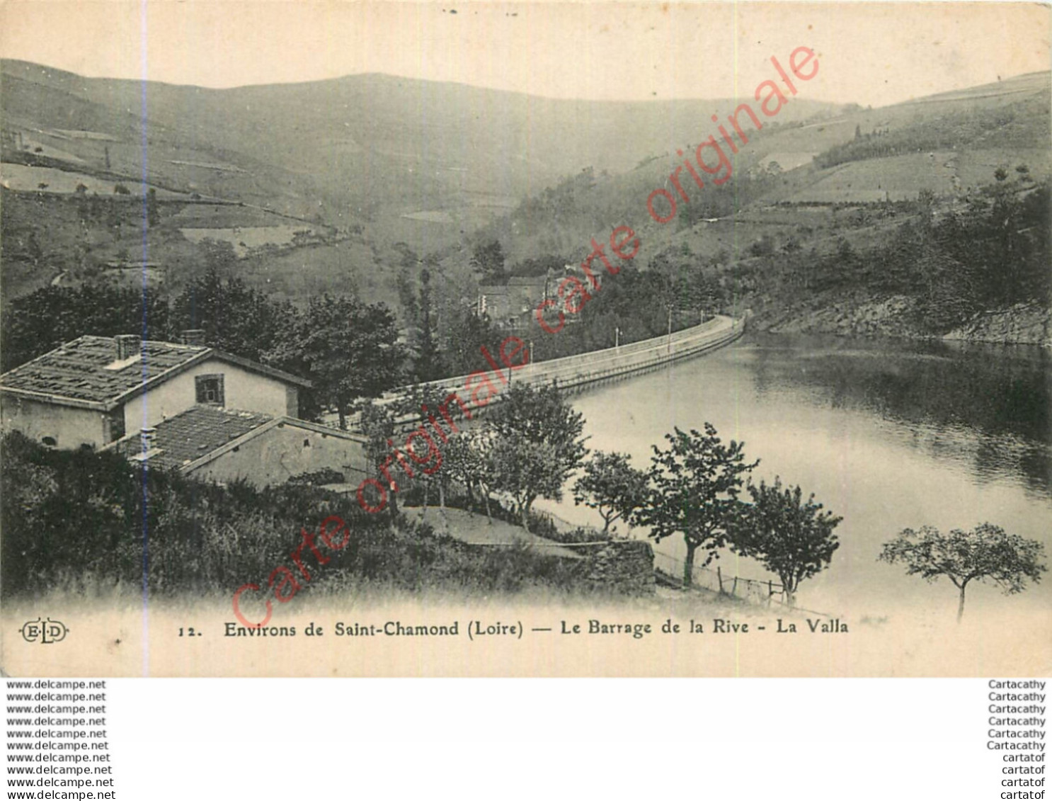 42.  SAINT CHAMOND .  Le Barrage De La Rive . La Valla . - Saint Chamond