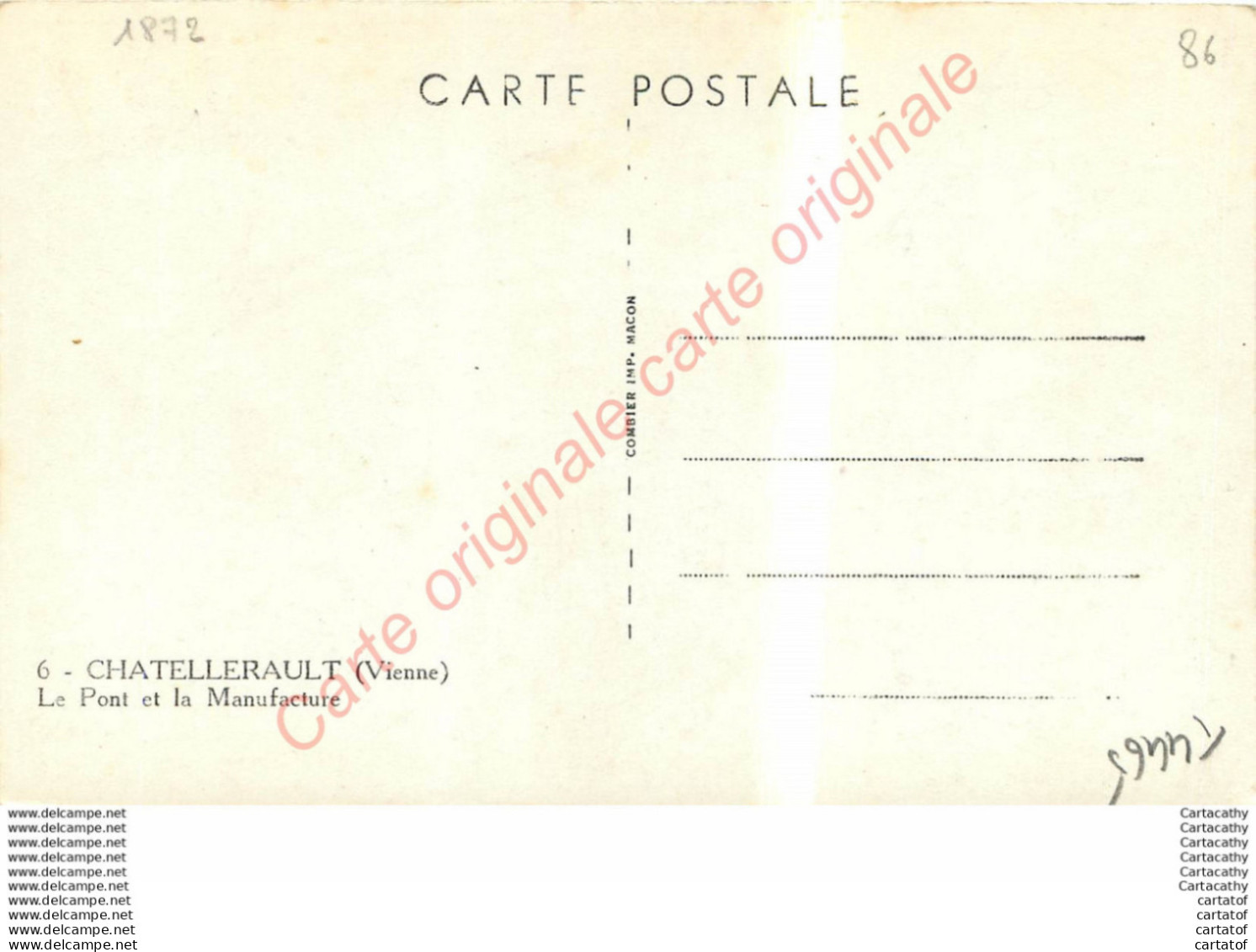 86.  CHATELLERAULT .  Le Pont Et La Manufacture . - Chatellerault