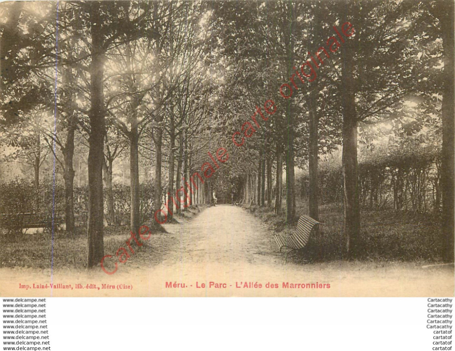 60.  MERU . Le Parc . L'Allée Des Marronniers . - Meru