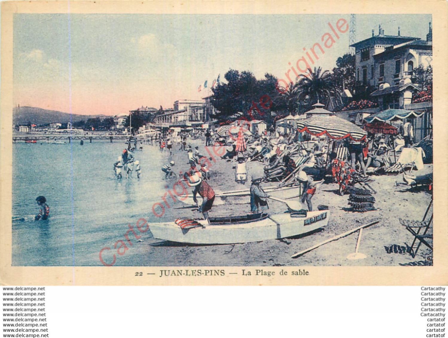 06.  JUAN LES PINS .  La Plage De Sable . - Juan-les-Pins